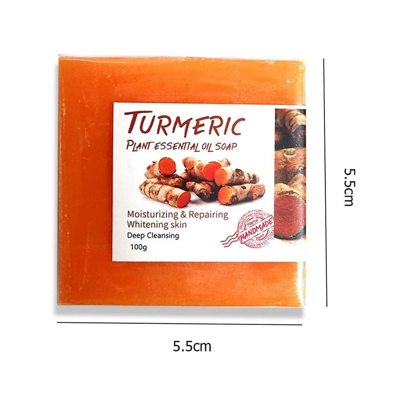 Turmeric Soap Bar For Whitening Brightening Skin Natural Acne Blemish Corrector Dark Spot Remover W 5
