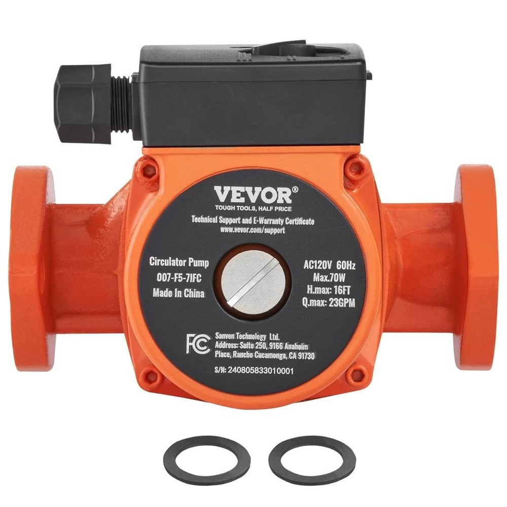Hot Water Circulation Pump 110V 70W  23 GPM Recirculating Pump For Underfloor Heating  Boiler Syste 4