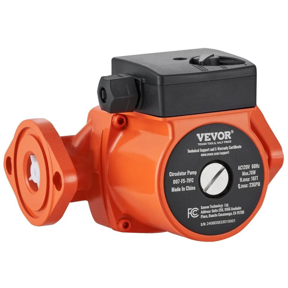 Hot Water Circulation Pump 110V 70W  23 GPM Recirculating Pump For Underfloor Heating  Boiler Syste 8
