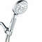 Universal Shower Head Holder Adjustable Arm Mounted Bracket With ScrewOn Design Silver Finish 0