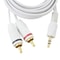35mm Stereo Male To 2 RCA Dual Audio Male Adapter Speaker Cable HighQuality White Aux To RCA Cable 0