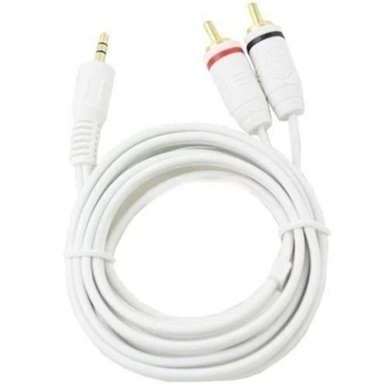 35mm Stereo Male To 2 RCA Dual Audio Male Adapter Speaker Cable HighQuality White Aux To RCA Cable 1