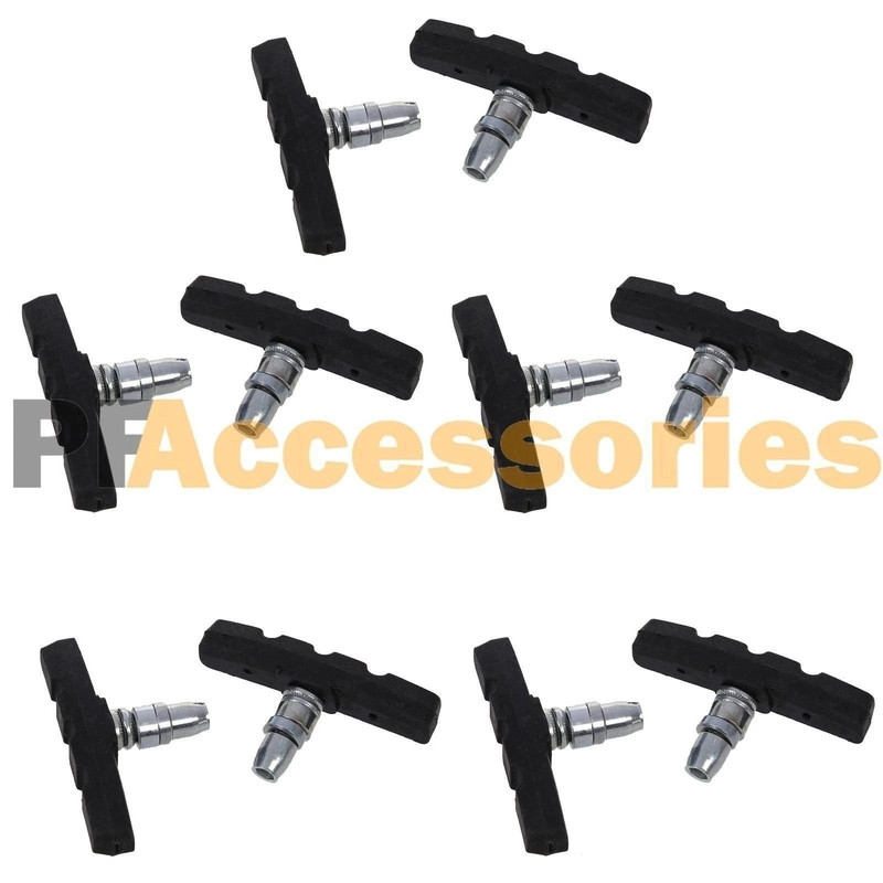 5 Pairs HighGrade Cycling Bicycle Bike VBrake Pads 70mm Shoes Pads Black Durable Quiet Performance 2