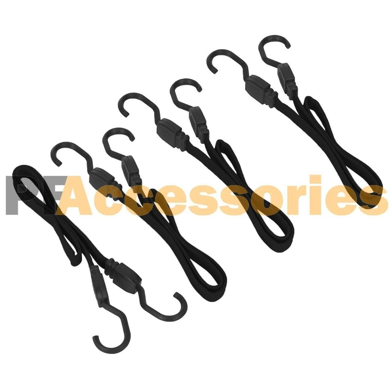 4Pack 24 Flat Bungee Cord Straps Heavy Duty Tarp Bungee Tie Down With Hooks Elastic Bungie Straps F 1