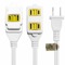 White Indoor Extension Cord Polarized Prong Child Safe Tamper Guard UL Listed 0