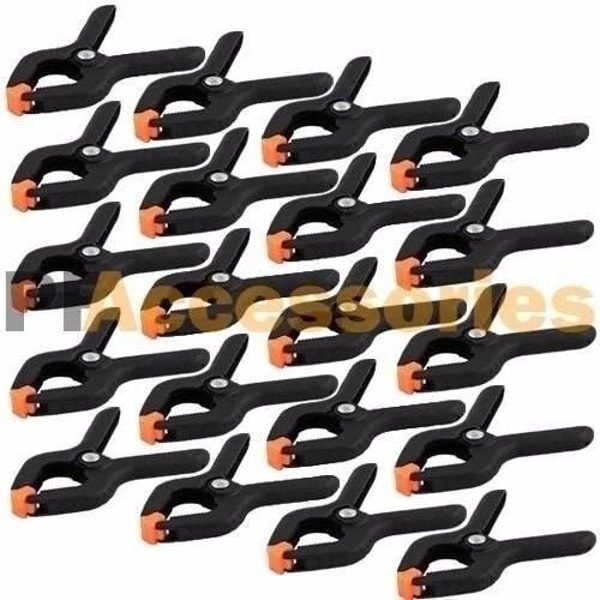 24 Pcs 27 Inch Mini Plastic Spring Clamps 1 Jaw Opening Tool Clips For Crafting DIY Woodworking 0