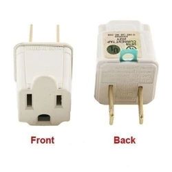 3 prong to 2 prong outlet adapter beige electrical grounding converter for safe ac power