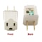 3 Prong To 2 Prong Outlet Adapter Beige Electrical Grounding Converter For Safe AC Power 0