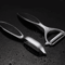 Stainless Steel Vegetable Fruit Peeler Non Slip Handle Potato Peeler Dual Edge High Carbon Blade S 5