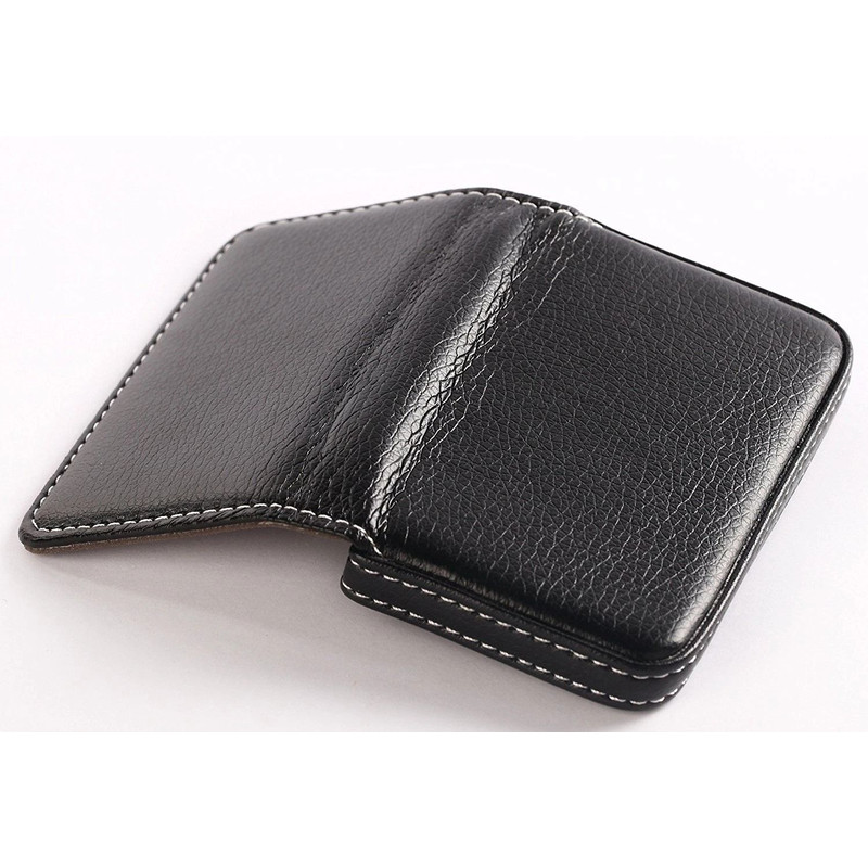 PU Leather Business Card Holder Professional Magnetic Closure Pocket Wallet For Men Women 2