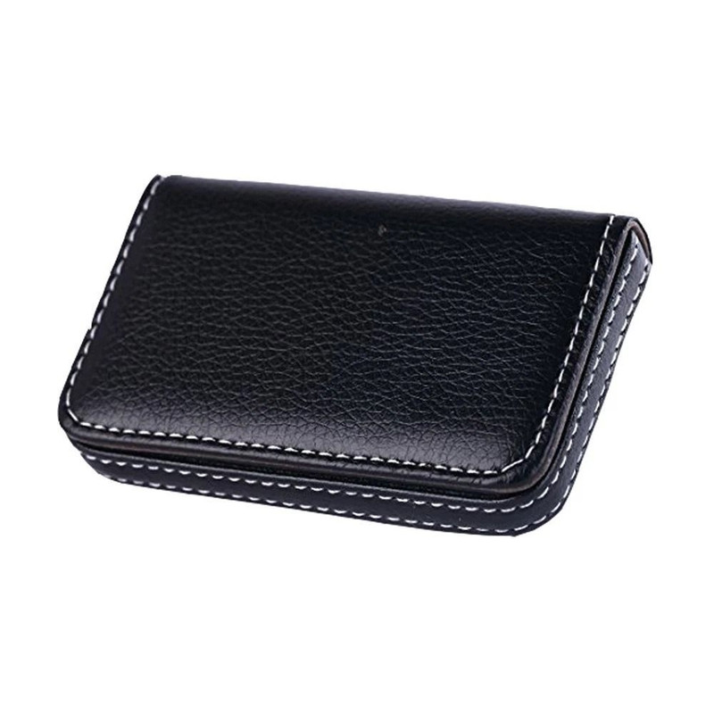 PU Leather Business Card Holder Professional Magnetic Closure Pocket Wallet For Men Women 3