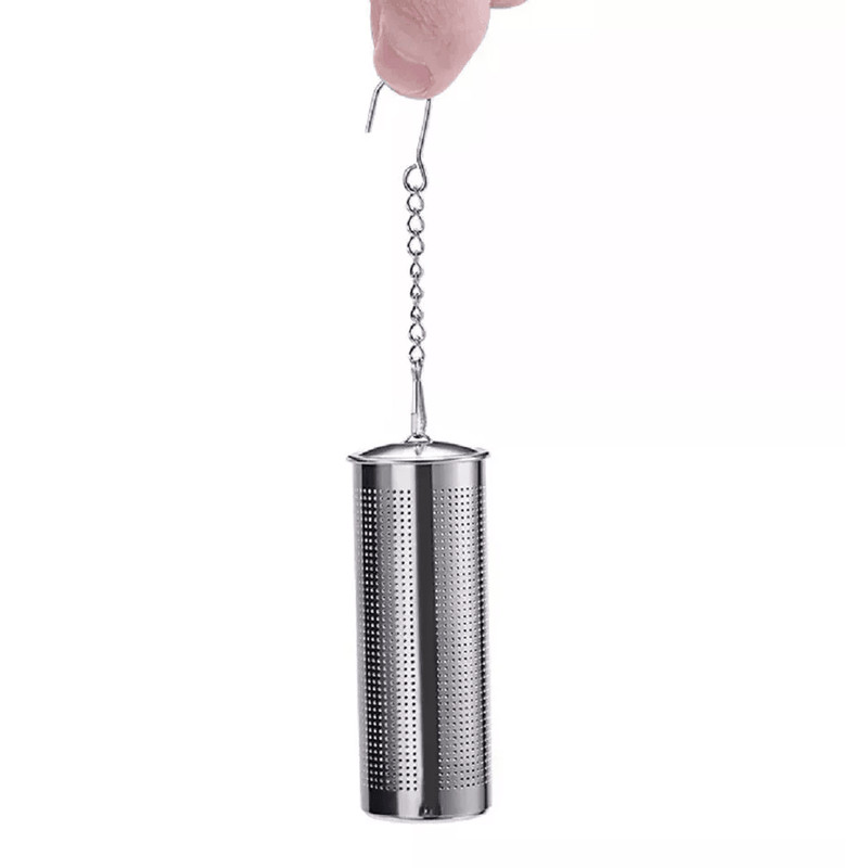 Stainless Steel Tea Infuser Stainer Fine Mesh Ball With Secure Chain Hook 3