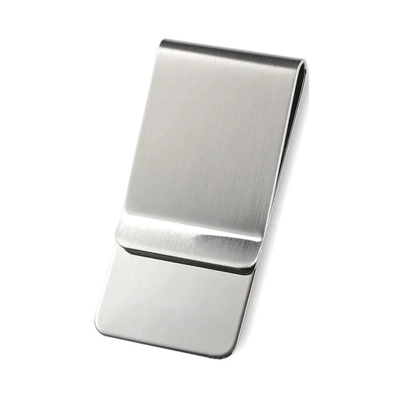 Sleek Stainless Steel Money Clip Compact Durable Silver Cash Pocket Holder For Men Women Minimalist 5