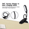 Portable USB Rechargeable LED Book Light Flexible Clip On Reading Lamp For Travelers Bedtime Readi