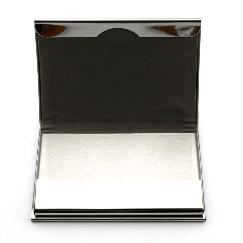 PU Leather Metal Business Card Holder Slim Pocket Credit ID Case For Modern Profession 3