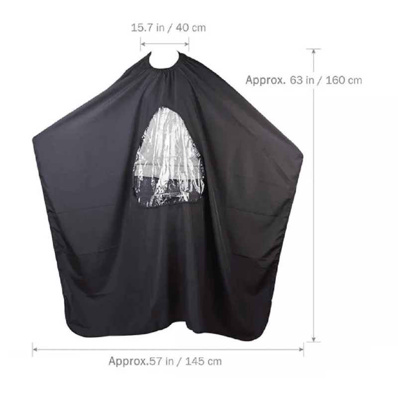 Professional Barber Hair Cutting Cape With Viewing Window Adjustable Salon Styling Drape For Hairdr 4