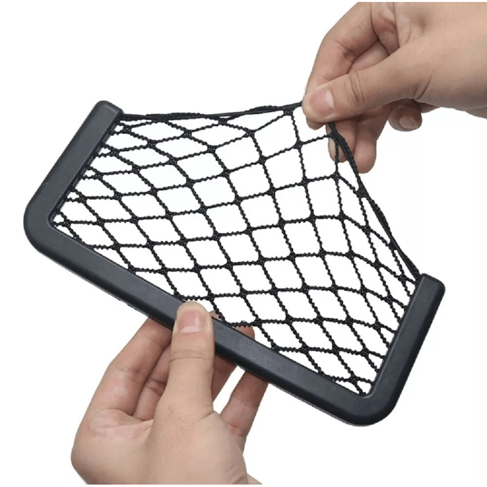 Universal Car Storage Net Pouch GPS Phone Holder Organizer Bag Stretch Mesh Pocket For Headrest Or 1