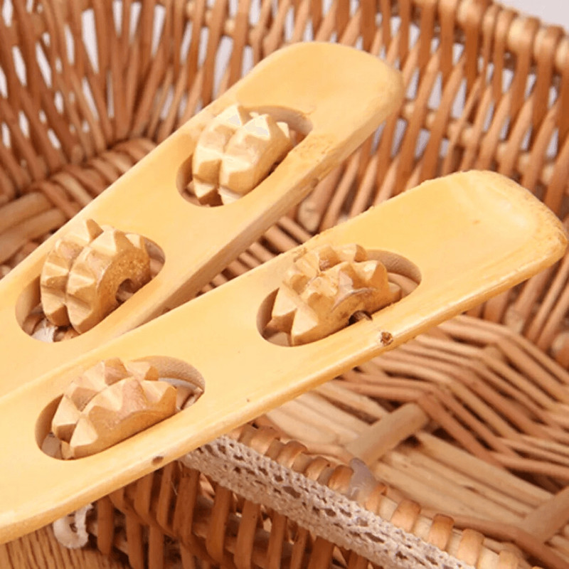 Bamboo Back Scratcher Massage Rollers Long Reach Therapeutic Bamboo Massager Stick For Back Shoulde 1