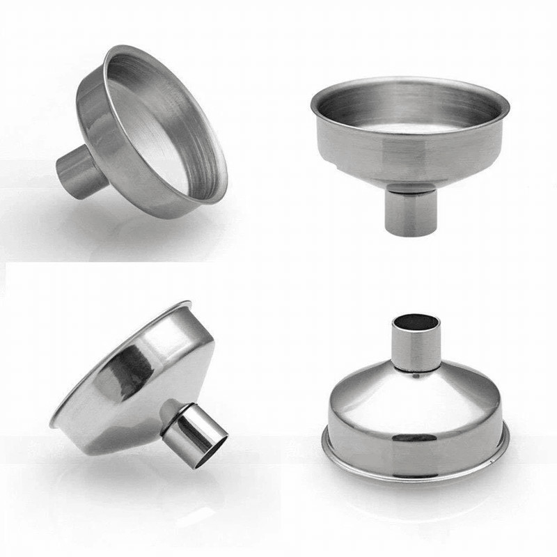 Mini Stainless Steel Funnels Reusable Small Funnels For Perfume Bottles Oil Filling Flasks Diffuse 5
