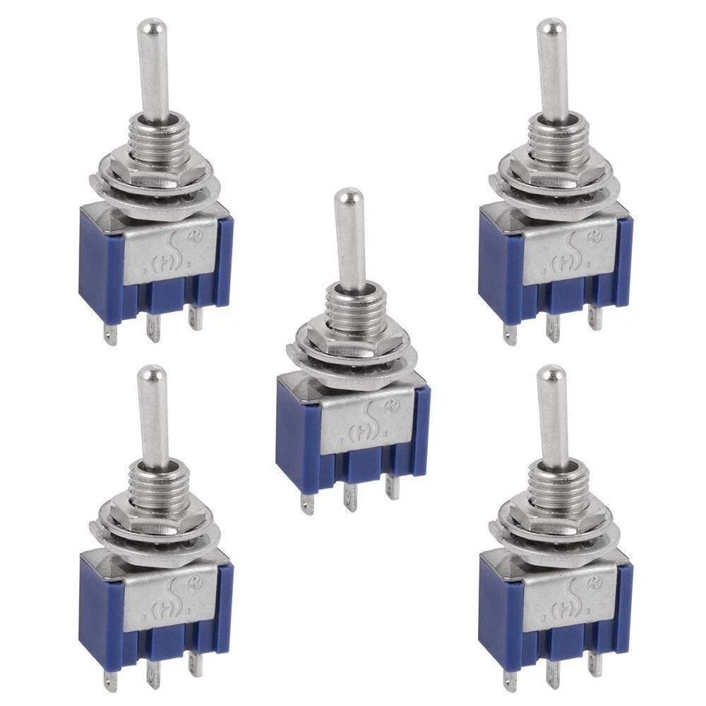 Micro Toggle Switch Set 5 Pack 3Position SPDT 6A 125V Mini Switches For Electronics 2