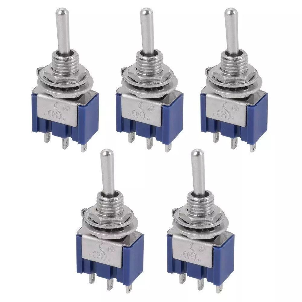 Micro Toggle Switch Set 5 Pack 3Position SPDT 6A 125V Mini Switches For Electronics 3
