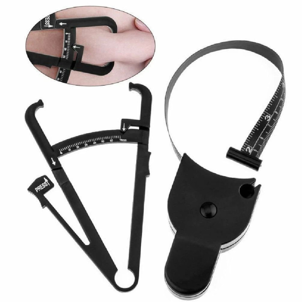 Body Fat Caliper Muscle Measuring Tape Set 2Pack Fitness Tool For Weight Loss Body Tracking 0