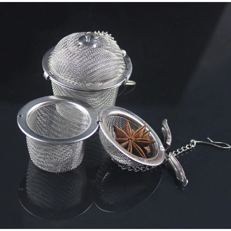 Stainless Steel Tea Infuser Ball Mesh Loose Leaf Herb Strainer With Lock For Perfect Brewing 2