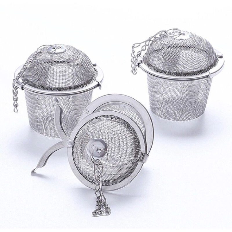 Stainless Steel Tea Infuser Ball Mesh Loose Leaf Herb Strainer With Lock For Perfect Brewing 3
