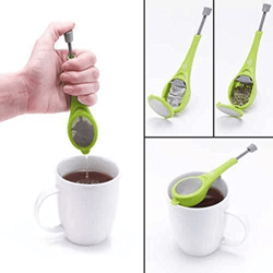 premium silicone tea infuser strainer, loose leaf steeper & herbal spice infusion tool for perfect tea brewing