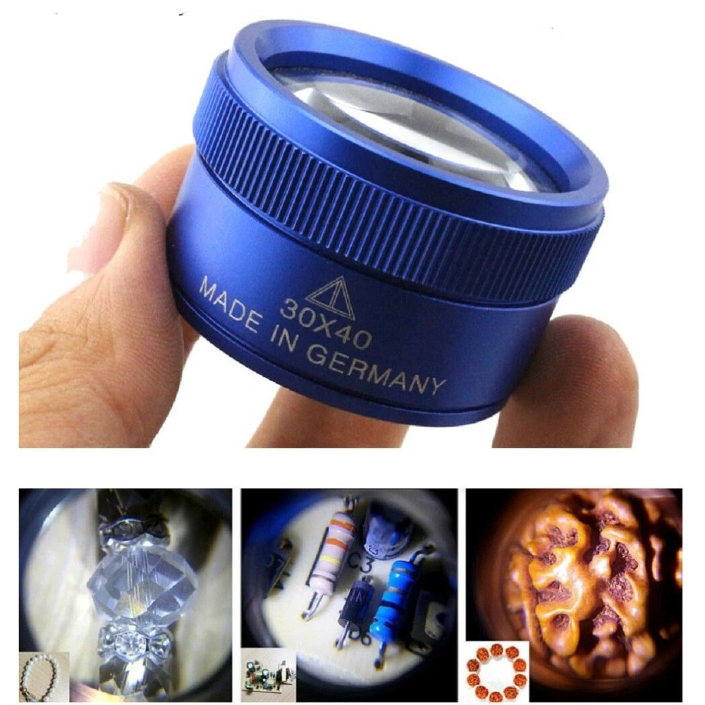 Portable 40X Magnifying Glass Jewelers Loupe For Coin Grading Jewelry Inspection Hobbyists 1