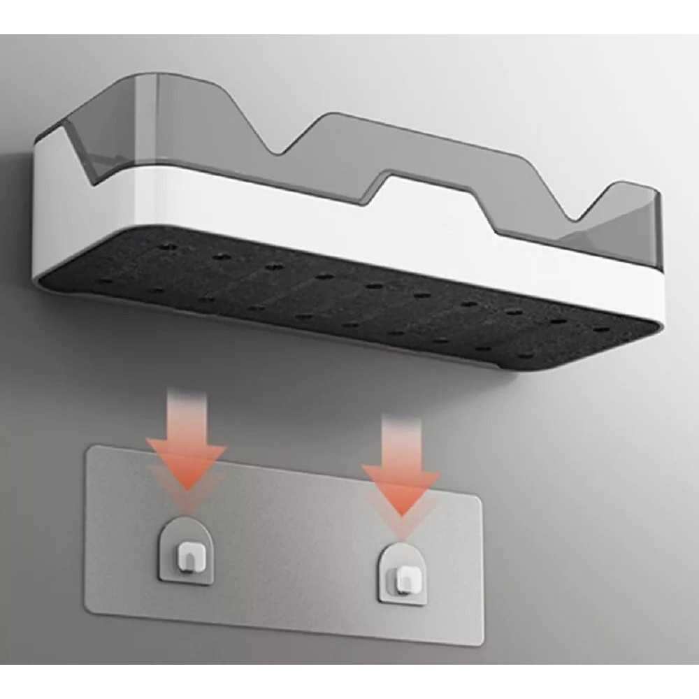 Sturdy Shower Caddy Wall Mounted SpaceSaving Bathroom Shelf Rack Bath Storage Holder 1