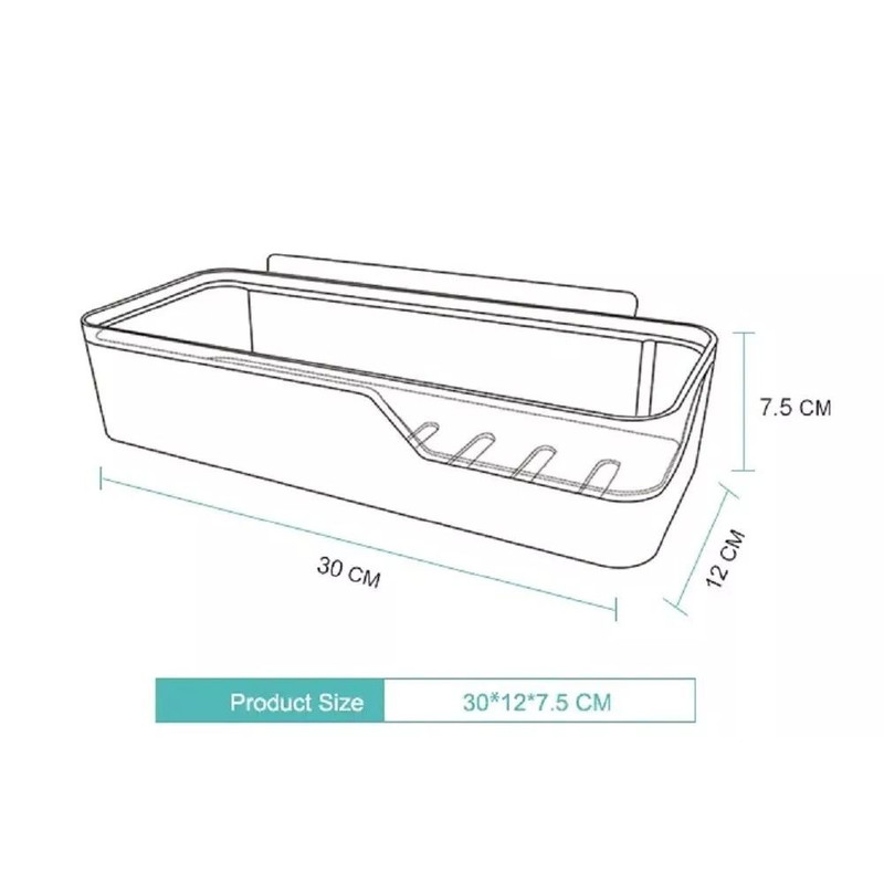 Sturdy Shower Caddy Wall Mounted SpaceSaving Bathroom Shelf Rack Bath Storage Holder 8
