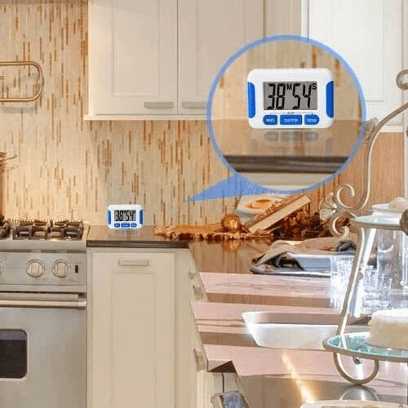 Digital Kitchen Timer Magnetic Cooking LCD Display Large Count Down Timer With Loud Clear Alarm For 2