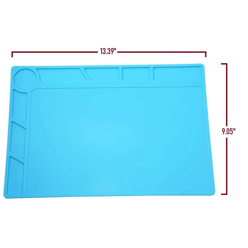 AntiStatic Silicone Soldering Repair Mat Heat Insulation Work Desk Pad For Phone PC Electronics Wel 6
