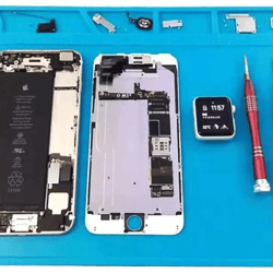 anti-static silicone soldering repair mat, heat insulation work desk pad for phone, pc, electronics, welding & circuit