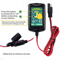 Automatic Battery Charger Maintainer Trickle Float For Motorcycle Car ATV Marine SLA AGM Gel Deep C 3