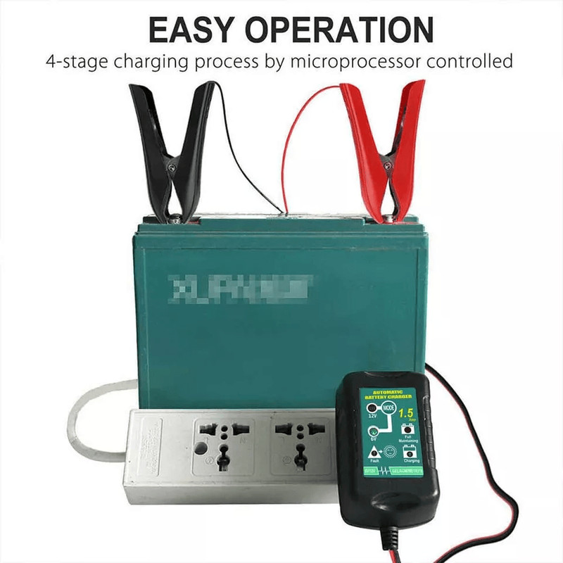 Automatic Battery Charger Maintainer Trickle Float For Motorcycle Car ATV Marine SLA AGM Gel Deep C 4