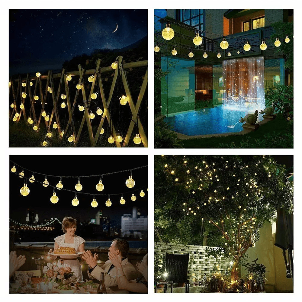 Waterproof Solar Powered LED String Lights For Garden Path Yard Decor Outdoor Landscape  Patio Ligh 1