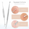 Blackhead Remover Kit Stainless Steel Pimple Popper Tools Comedone Extractor Set For Acne Zit White 6