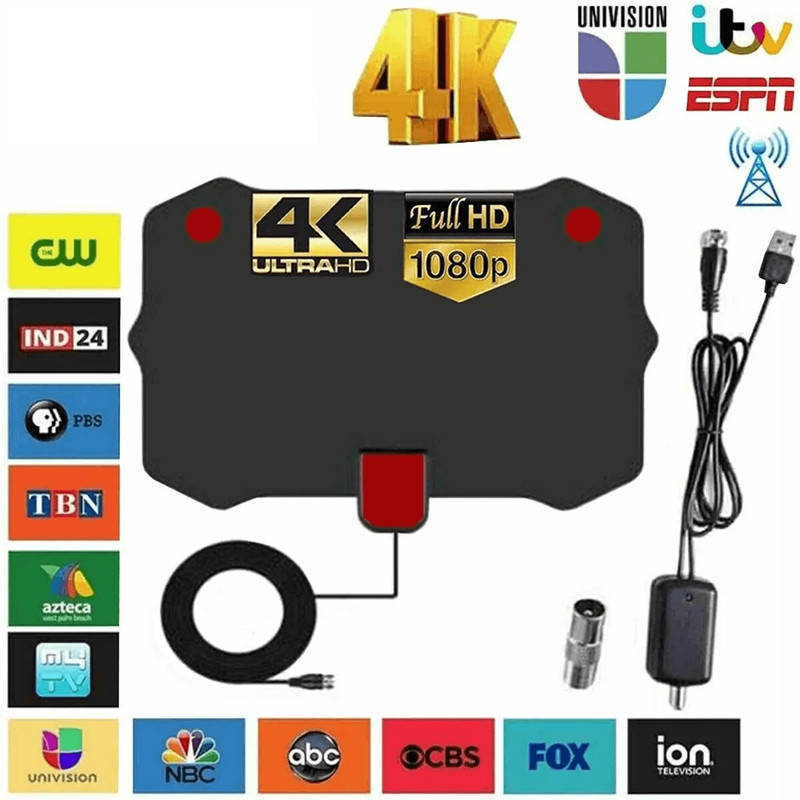 Digital TV Antenna Indoor HDTV Amplified Signal Booster 4K Long Range Indoor TV Aerial For Smart TV 0