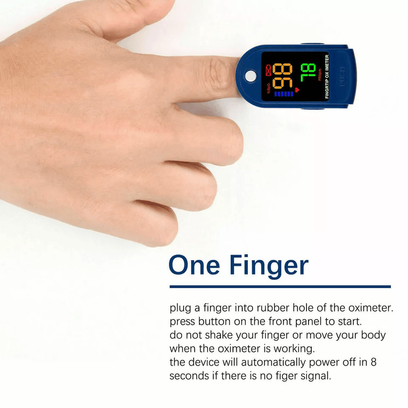Finger Tip Pulse Oximeter Meter Oxygen Saturation Rate Heart Blood Monitor Portable SpO2 Fingertip 7