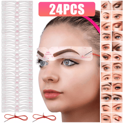 eyebrow shaping stencils grooming template kit, styles makeup tool for eyebrow styling, grooming & shaping precision
