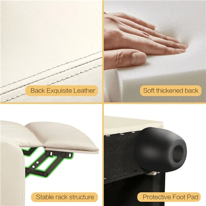 Adjustable Single Leather Reclining Chair With Pocket Spring For Living Room Comfortable Modern Rec 5