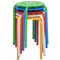 Plastic Stool Kids Children Stacking Stools For Classroom Round Seat Stackable Colorful Multipurpos 0