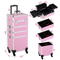Large Professional Makeup Case Rolling Train Case Secure Cosmetic Organizer With Key Lock 2