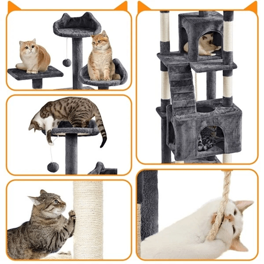 Cat Tree Tower Condo Activity Centre Multilevel Indoor Kitten Playhouse Scratching Post For Cats 3
