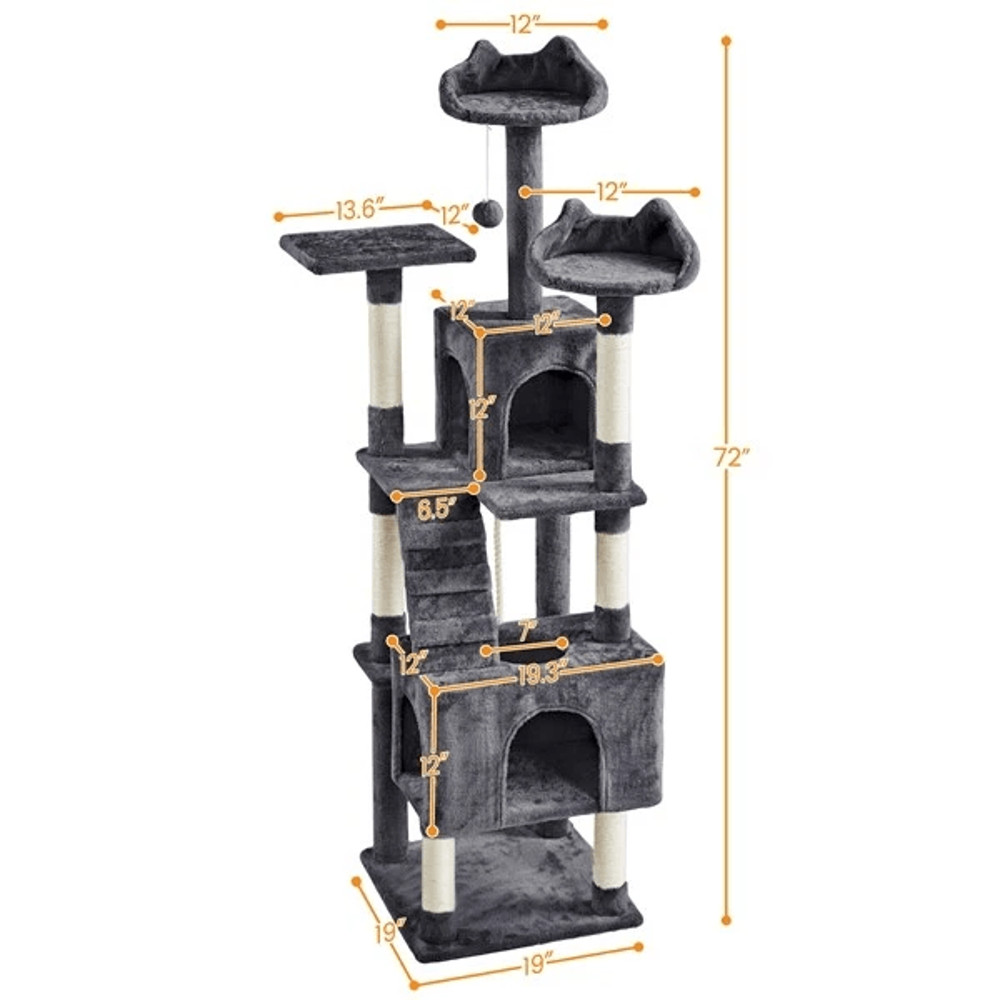 Cat Tree Tower Condo Activity Centre Multilevel Indoor Kitten Playhouse Scratching Post For Cats 1