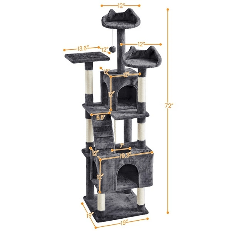 Cat Tree Tower Condo Activity Centre Multilevel Indoor Kitten Playhouse Scratching Post For Cats 1
