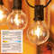G40 Solar Powered 18ft Outdoor Patio String Lights Dusk To Dawn Globe Lights For Yard Bistro Deco 1