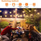 G40 Solar Powered 18ft Outdoor Patio String Lights Dusk To Dawn Globe Lights For Yard Bistro Deco 6